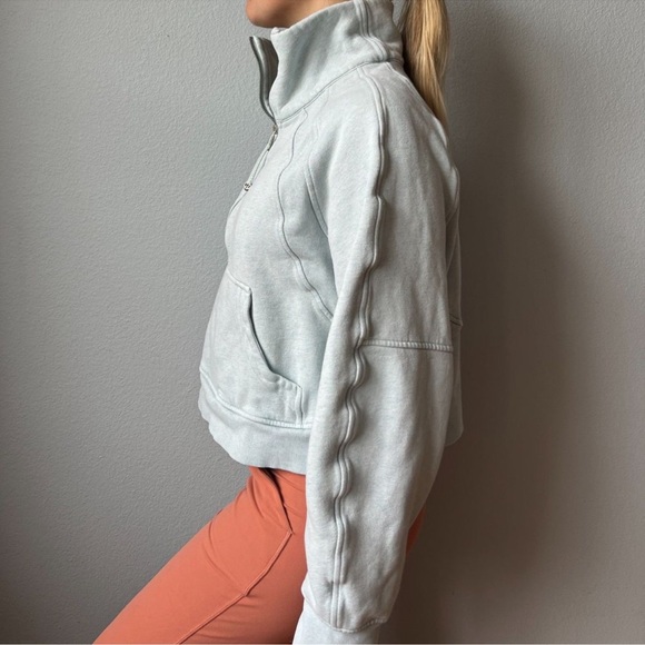 Lululemon Scuba Oversized Funnel Neck in Heathered Delicate Mint - Picture 4 of 7